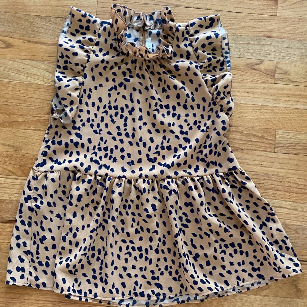 Entro Leopard Print Tunic With Flutter Sleeves - image 1